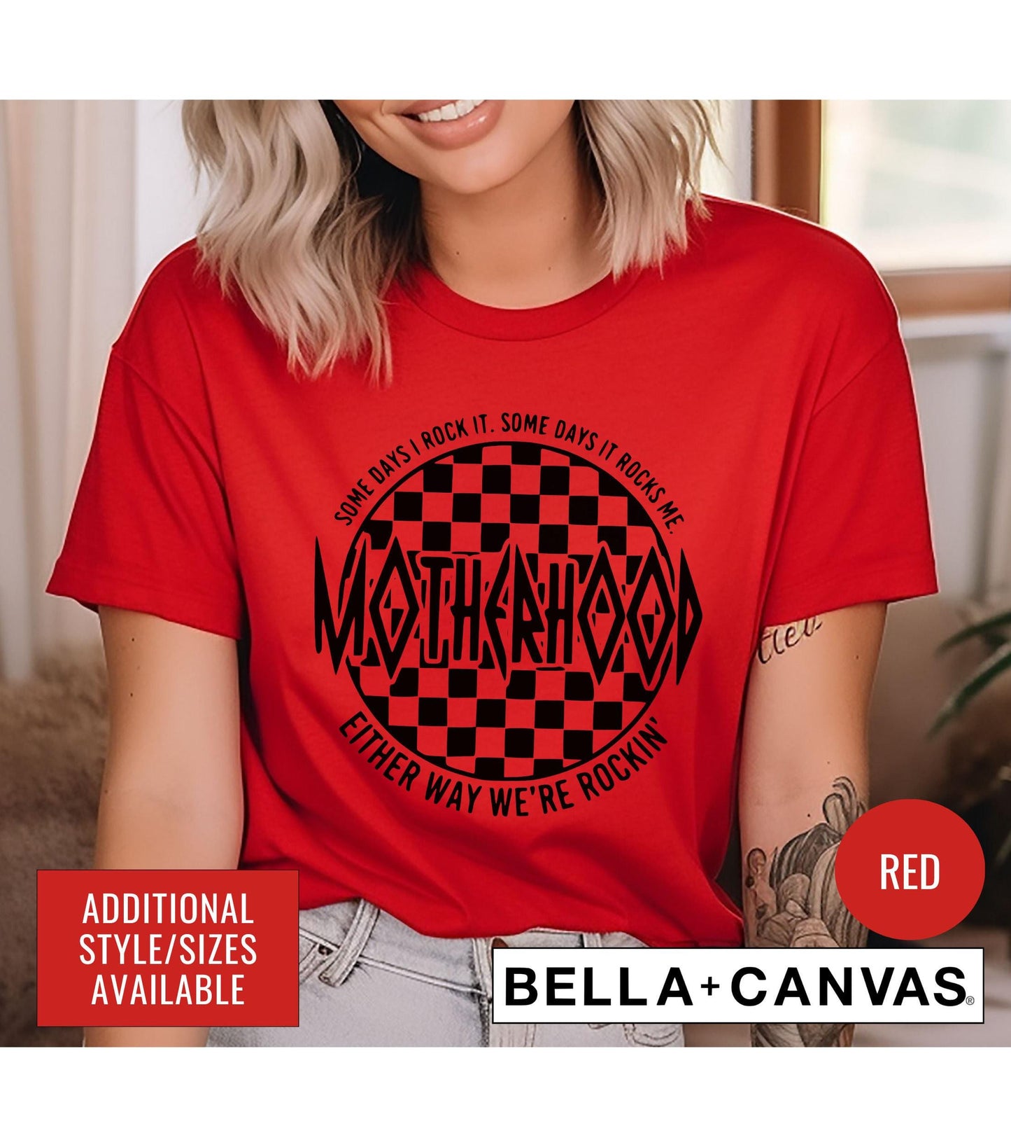 Motherhood Some Days I Rock It Some Days It Rocks Me Either Way We Are Rocking Graphic T-Shirt