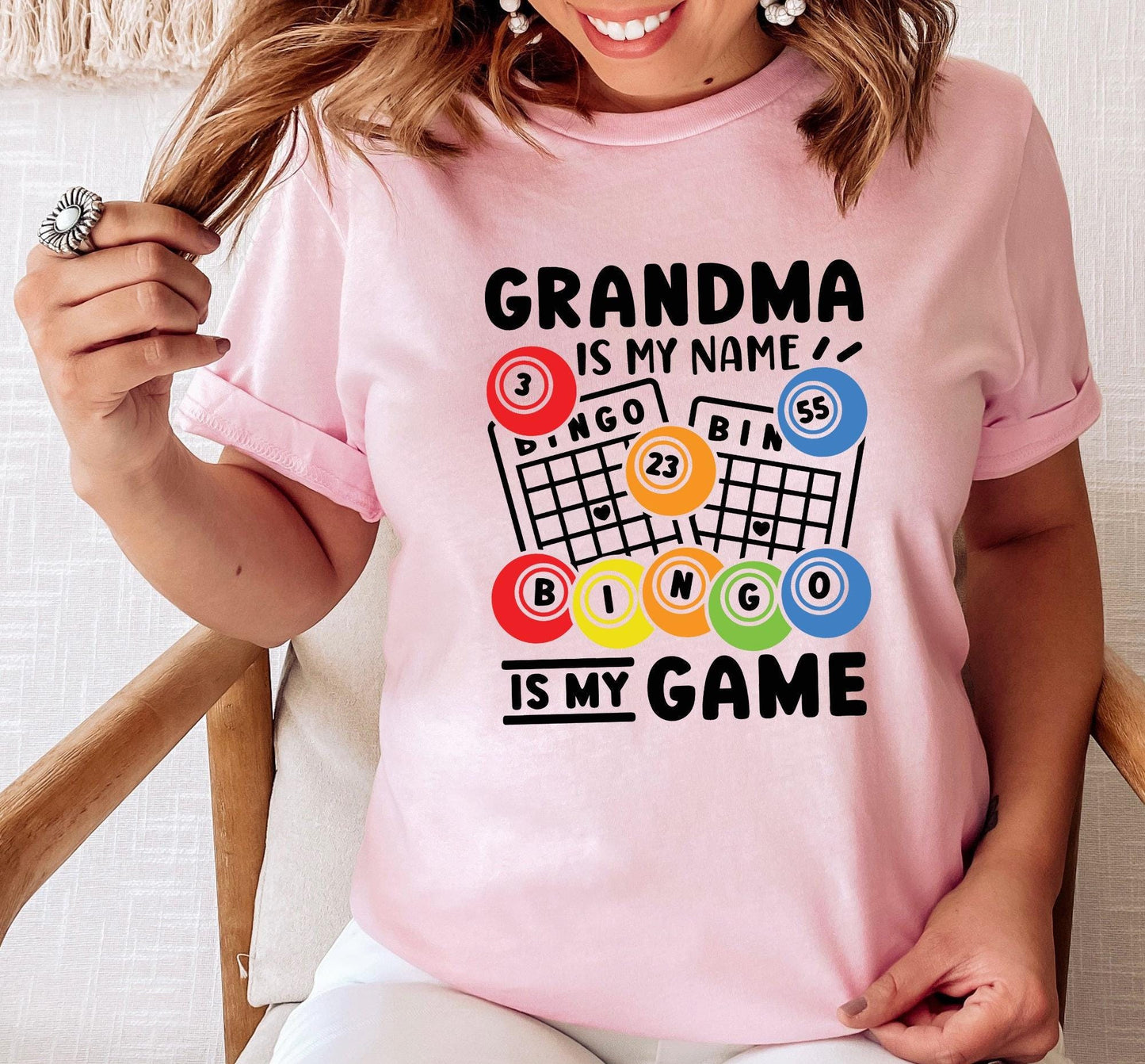 Grandma Is My Name Bingo Is My Game Women's Graphic T-Shirt