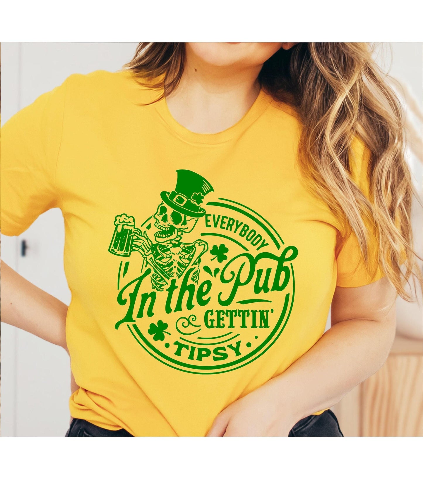 St Patrick's Day Skeleton Graphic T-Shirt