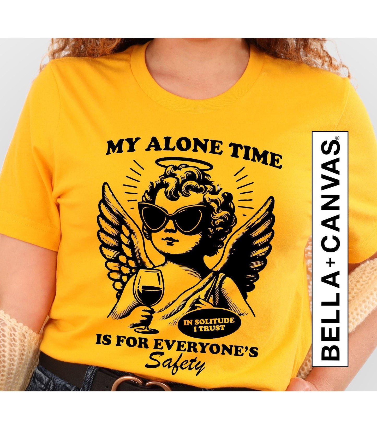 My Alone Time Is For Everyone's Safety Sassy Angel Graphic T-Shirt