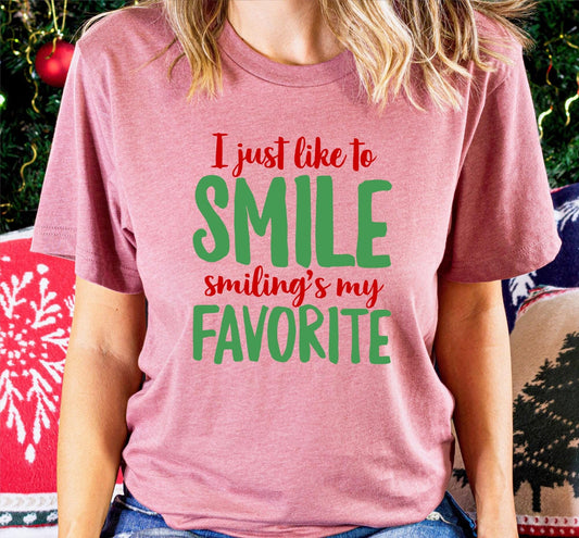I Just Like To Smile Smiling Is My Favorite Buddy The Elf Graphic T-Shirt