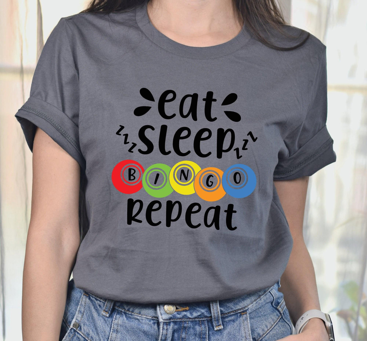 Eat Sleep Bingo Repeat Women's Graphic T-Shirt