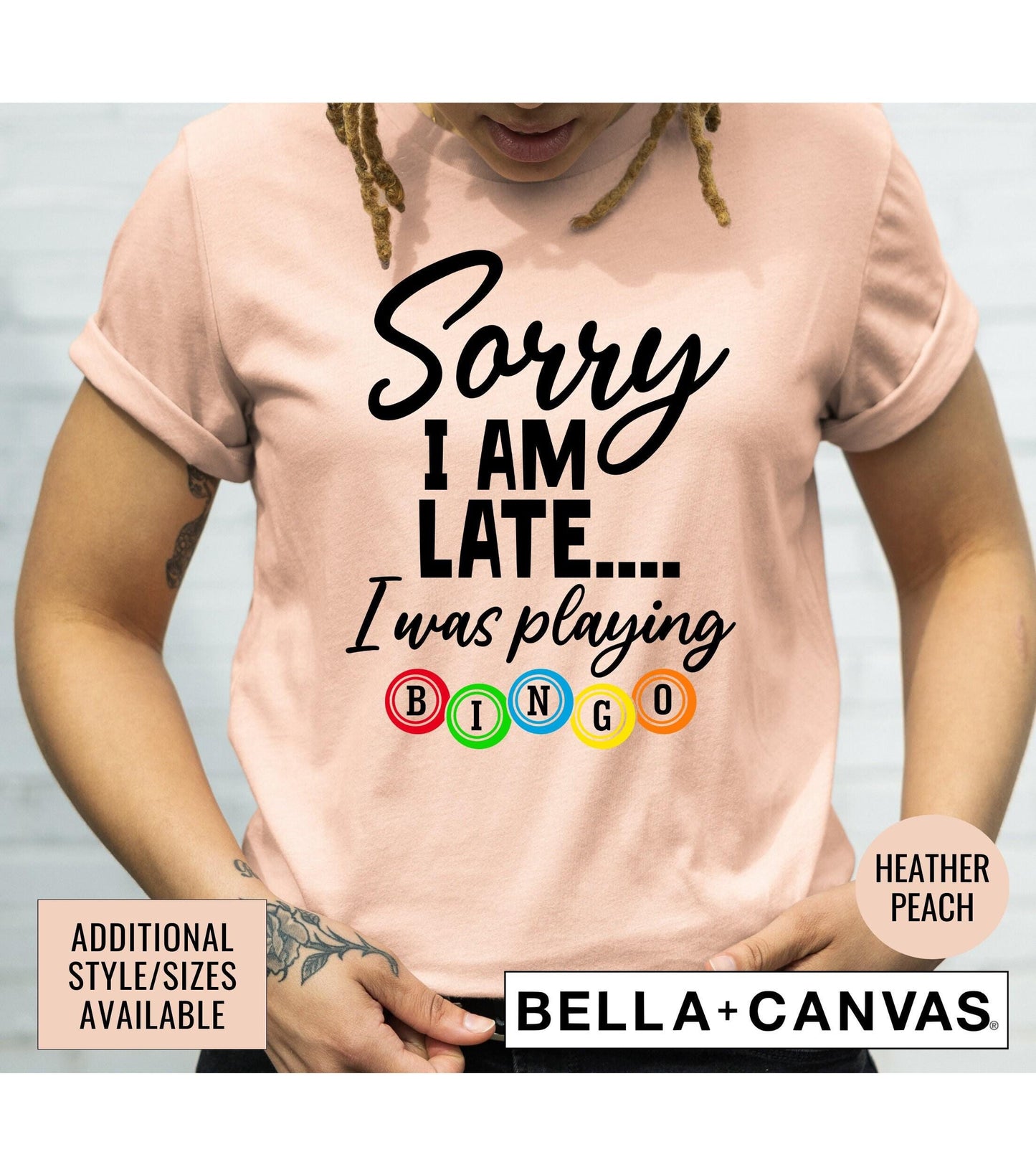 Sorry I Am Late I Was Playing Bingo Graphic T-Shirt