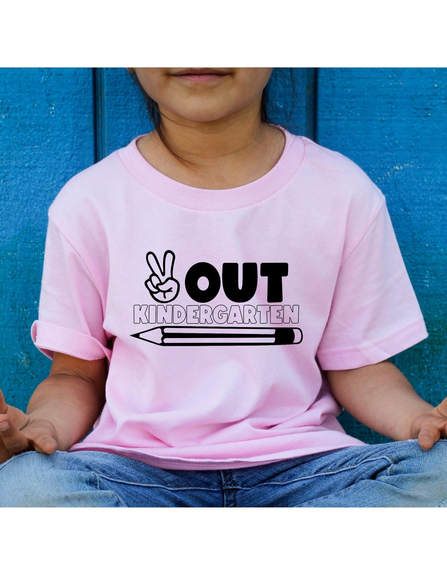 Peace Out Kindergarten Grade Graphic T-Shirt