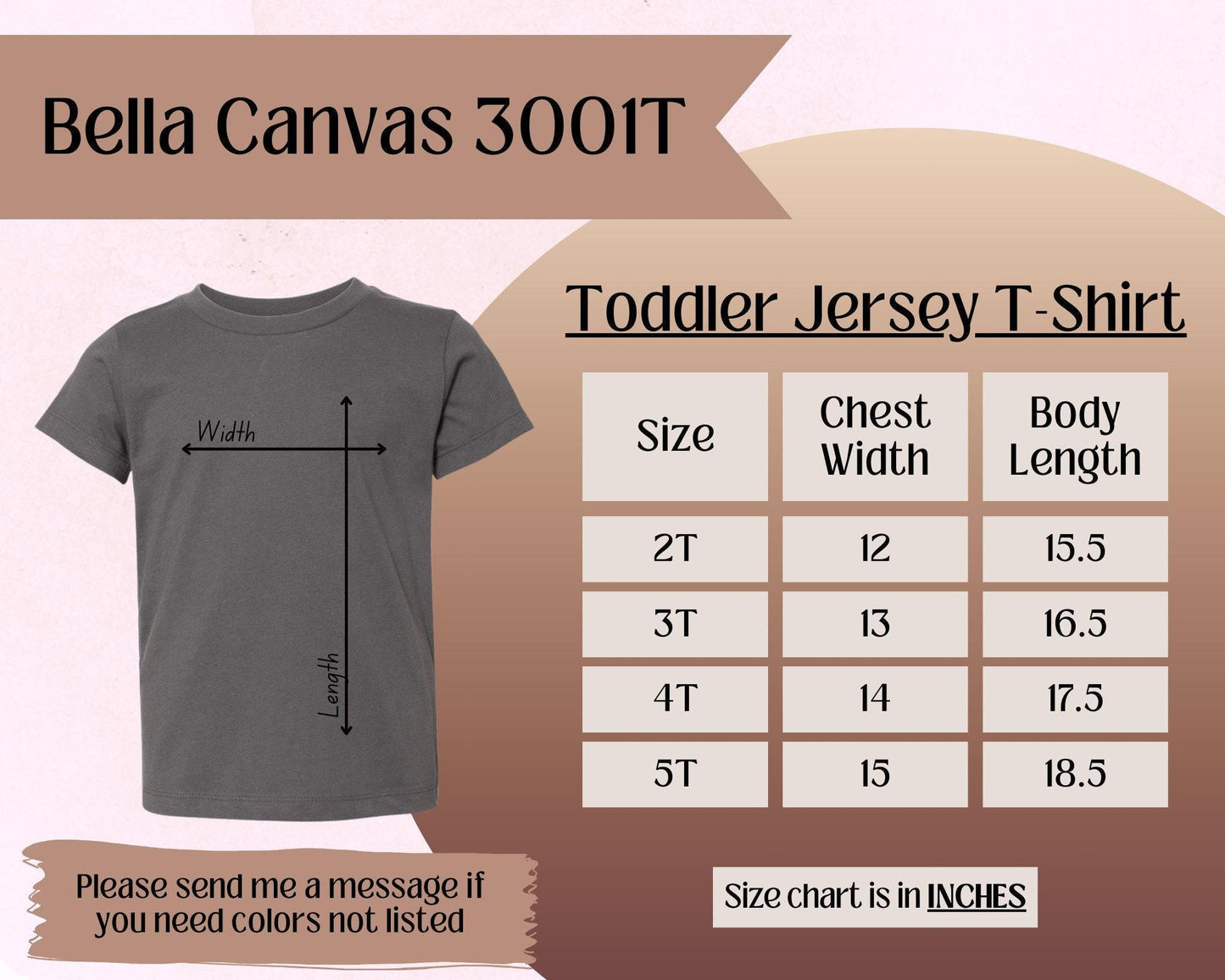 a t - shirt size chart for a child's t - shirt