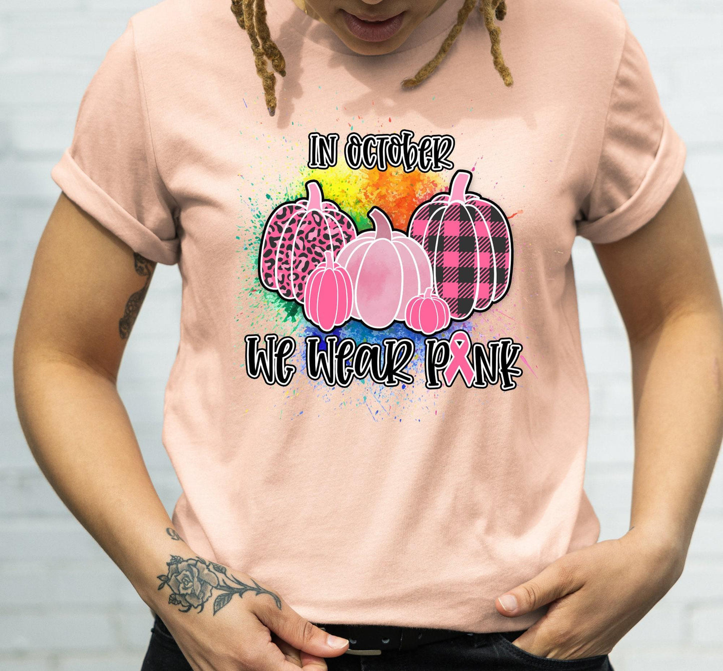 In October We Wear Pink Women's Graphic T-Shirt