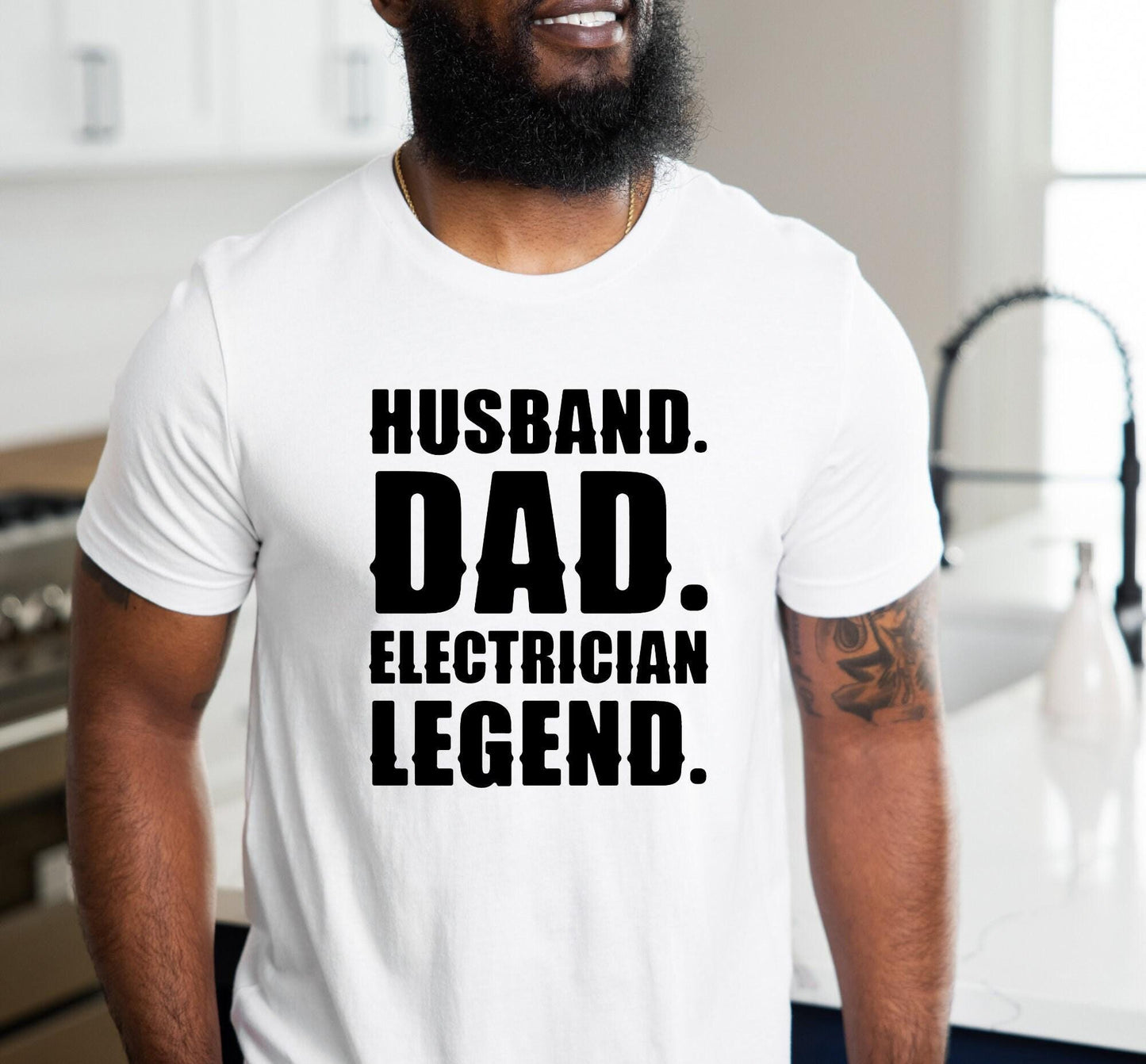 Husband Dad Electrician Legend Graphic T-Shirt