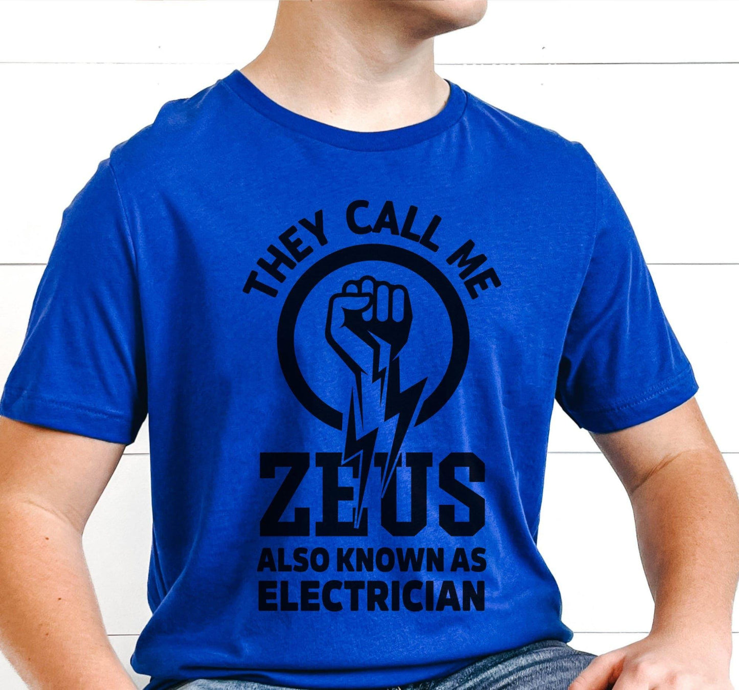 They Call Me Zeus Also Known As Electrician Men's Graphic T-Shirt