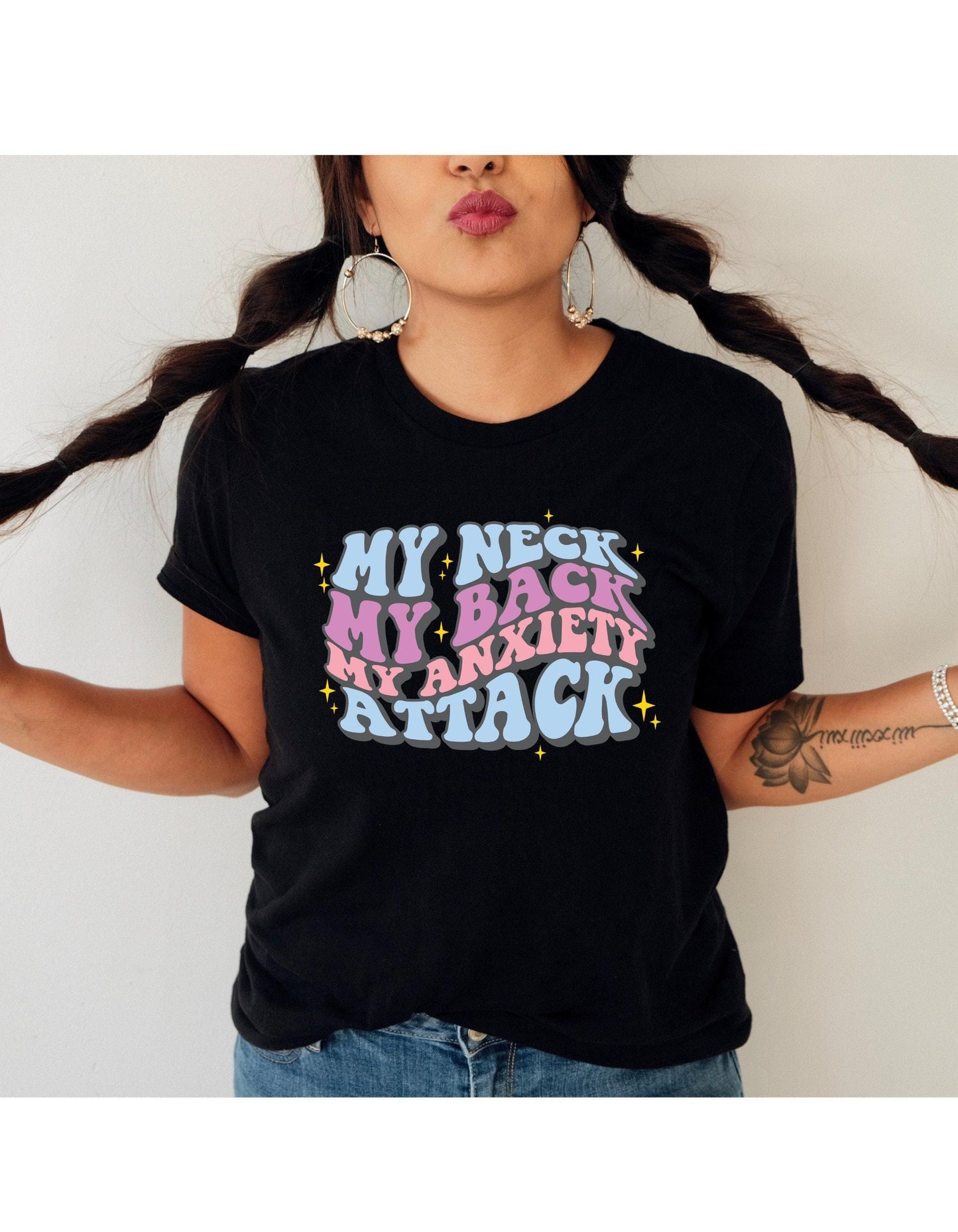 My Neck My Back My Anxiety Attack Women's Graphic T-Shirt