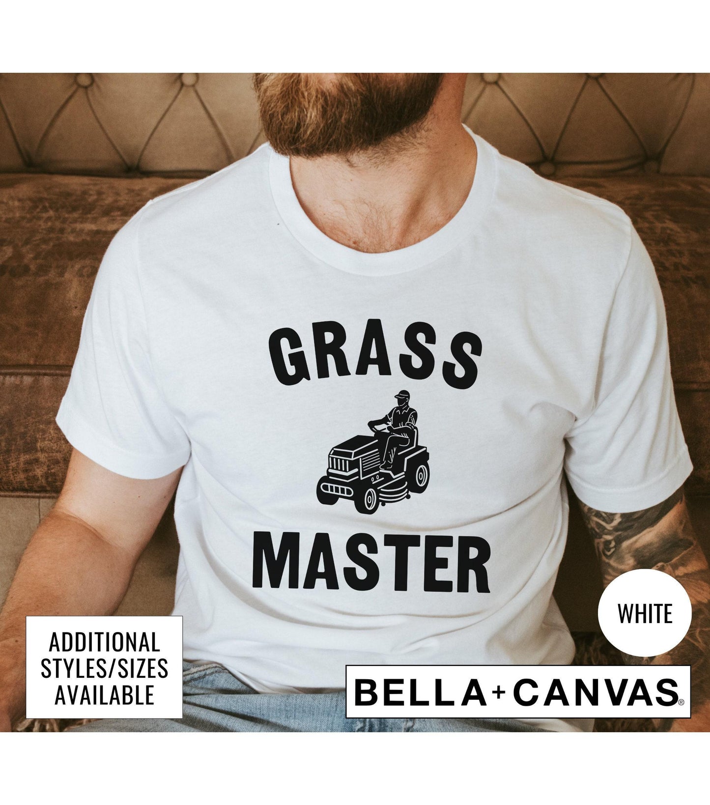 Grass Master Riding Lawn Mower Men's Graphic T-Shirt