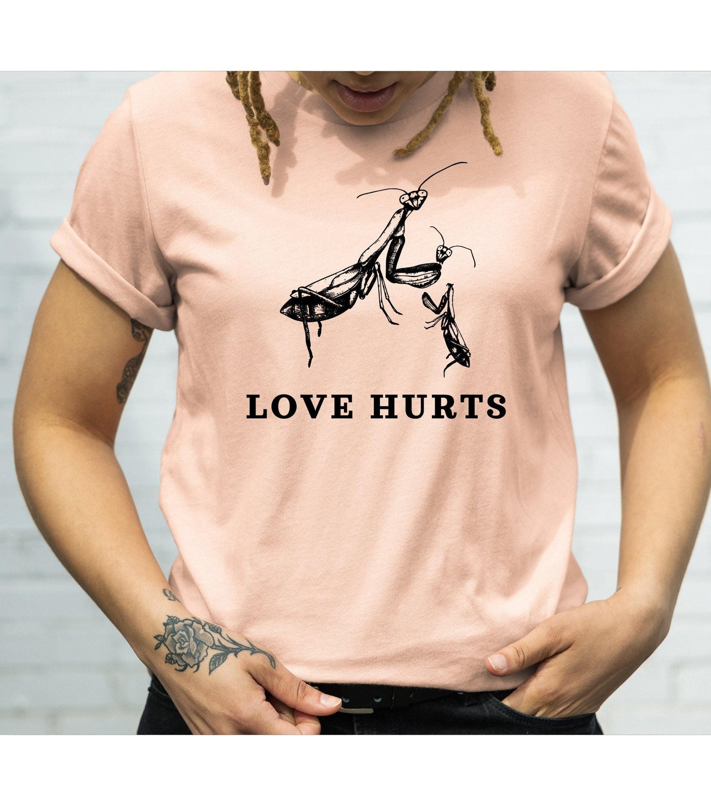 Love Hurts Praying Mantis Graphic T-Shirt