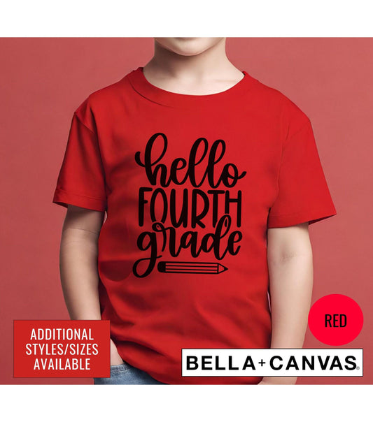 Hello Fourth Grade Graphic T-Shirt