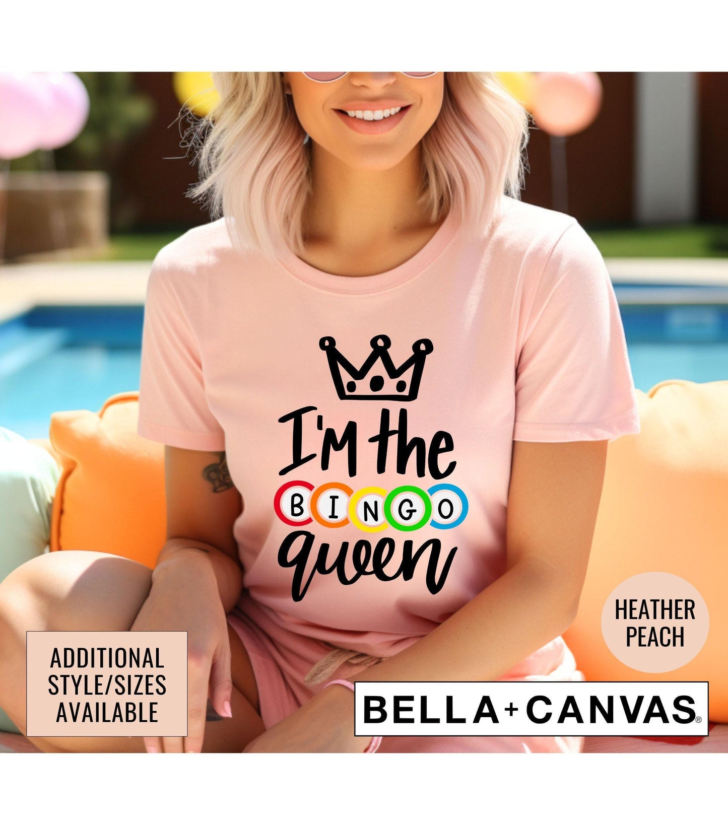 I'm The Bingo Queen Women's Graphic T-Shirt