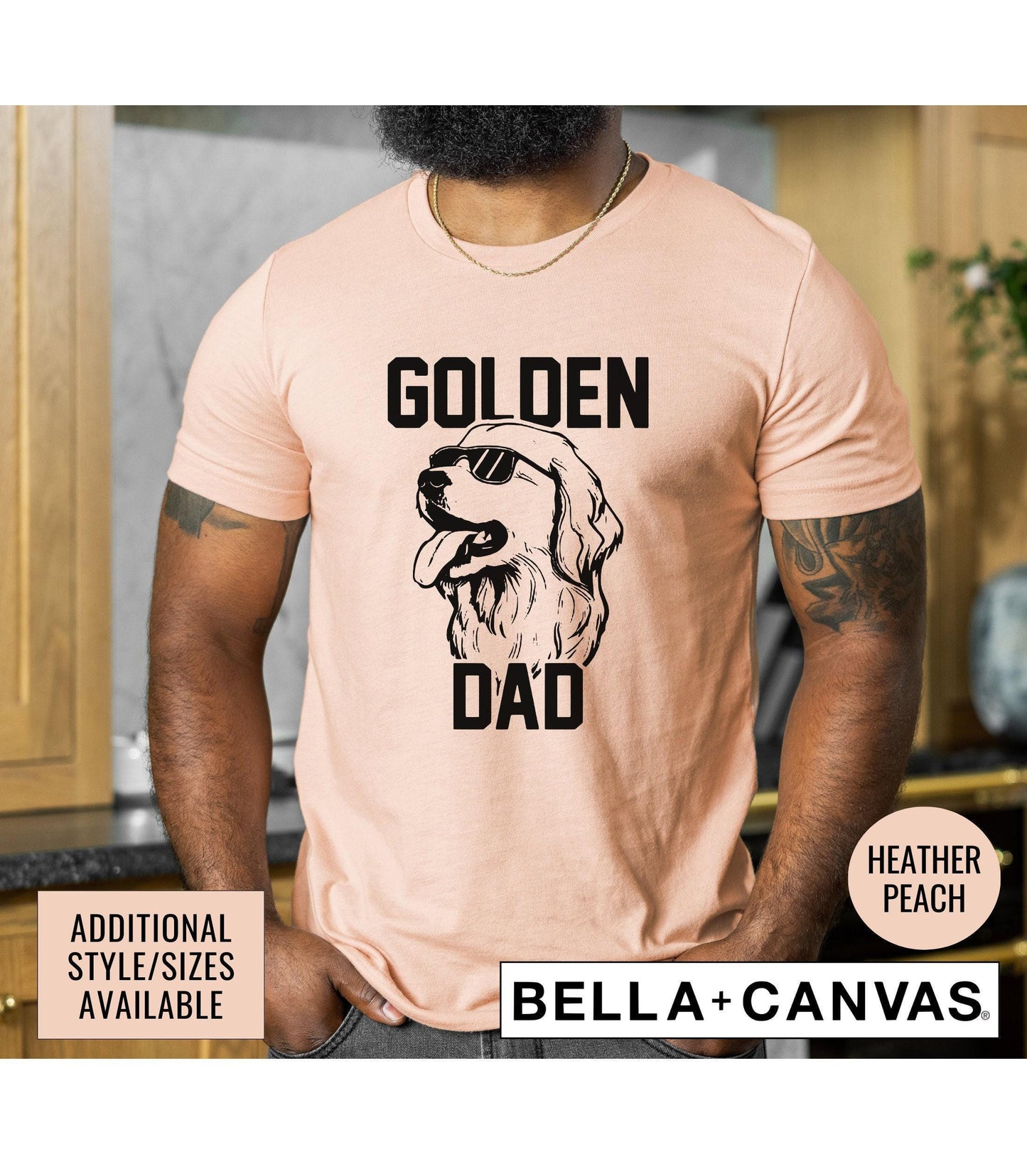 Golden Retriever Dad Men's Graphic T-Shirt