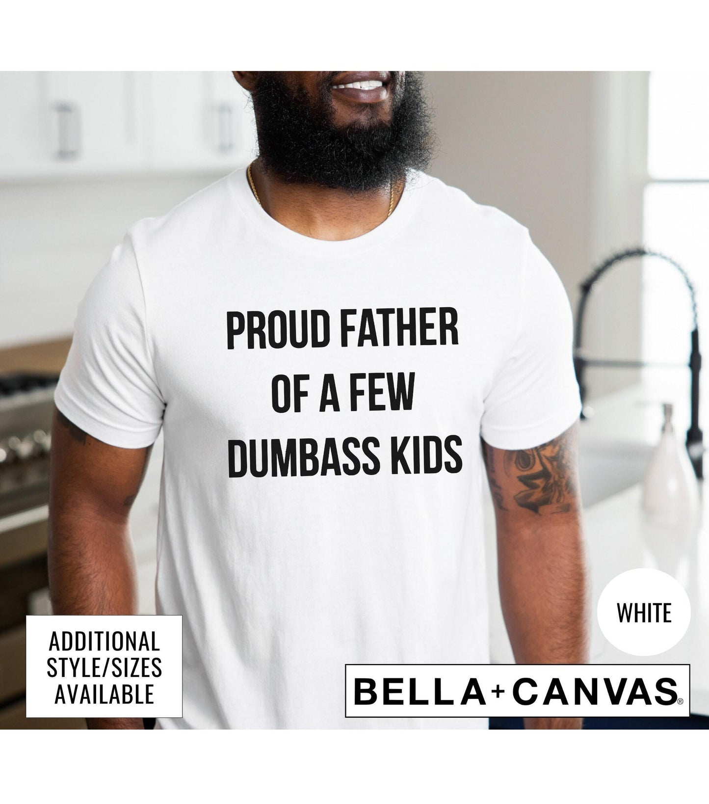 Proud Father Of A Few Dumbass Kids Men's Graphic T-Shirt