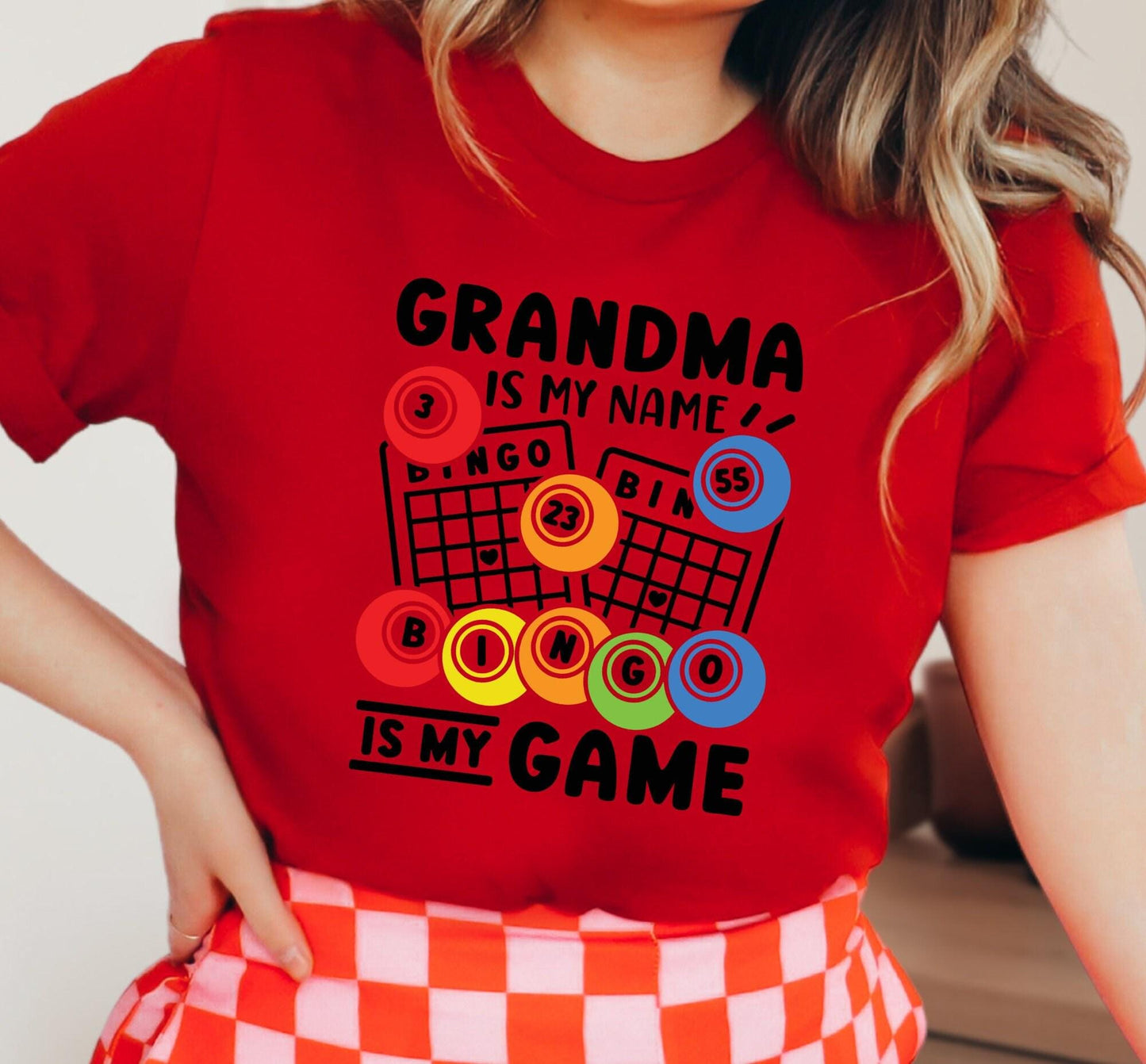 Grandma Is My Name Bingo Is My Game Women's Graphic T-Shirt