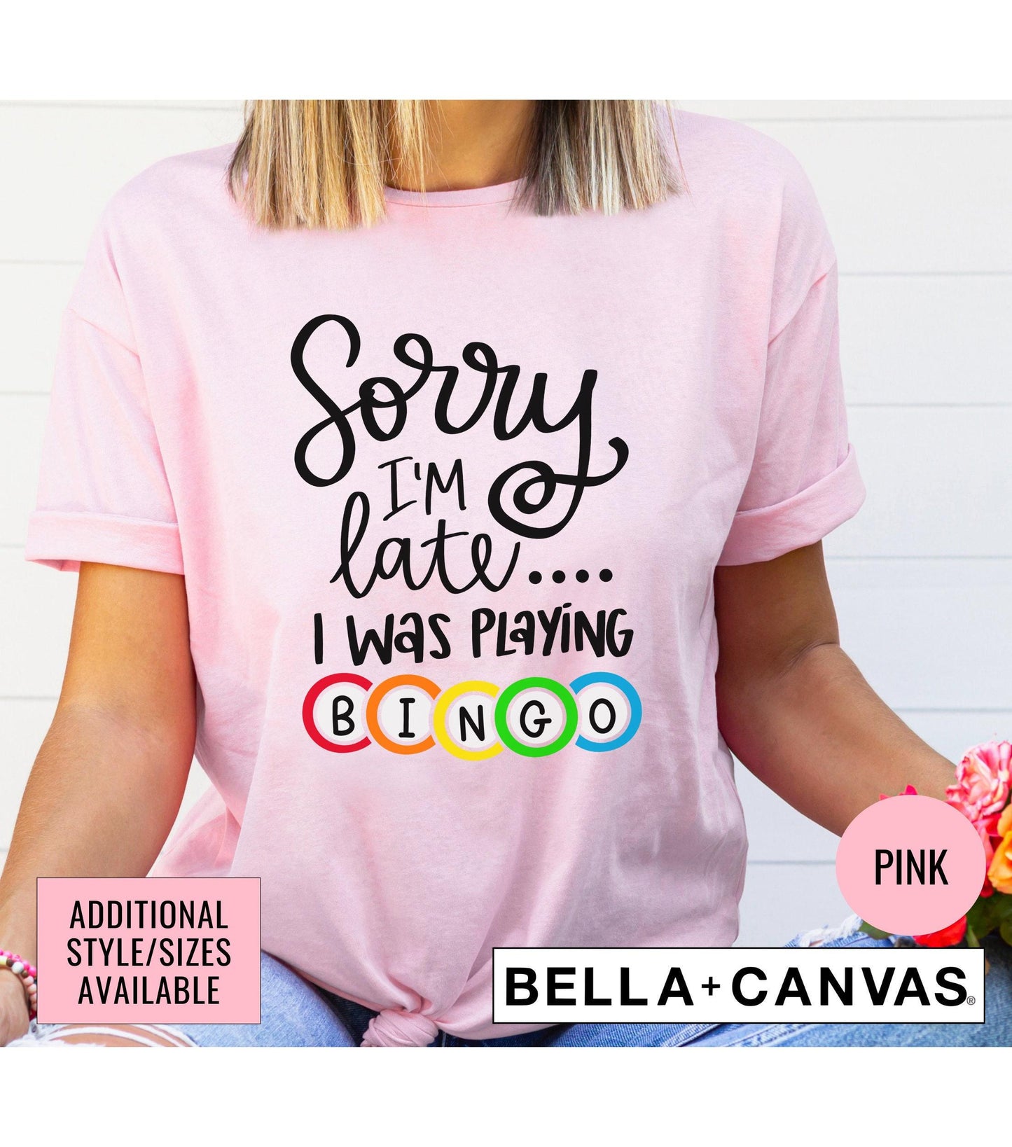 Sorry I'm Late I Was Playing Bingo Graphic T-Shirt