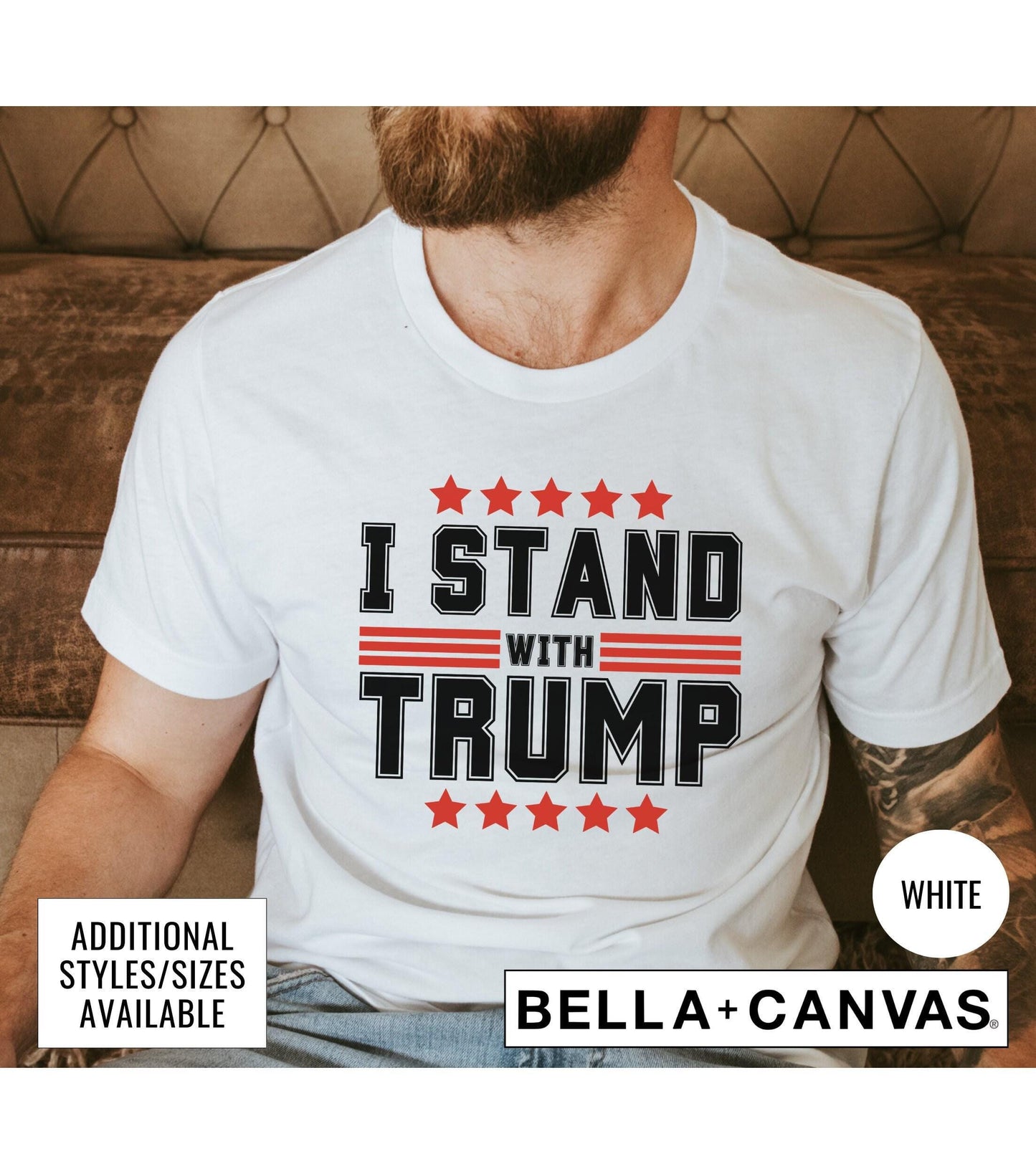 I Stand With Trump 2024 Graphic T-Shirt