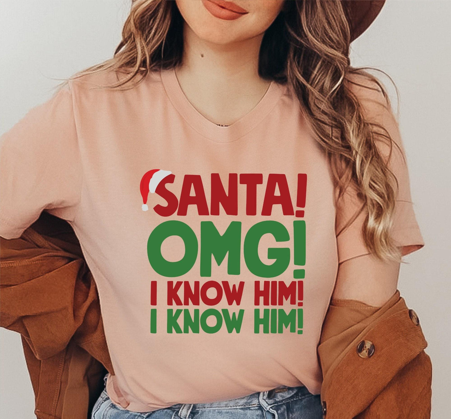 Santa OMG I Know Him Buddy The Elf Graphic T-Shirt