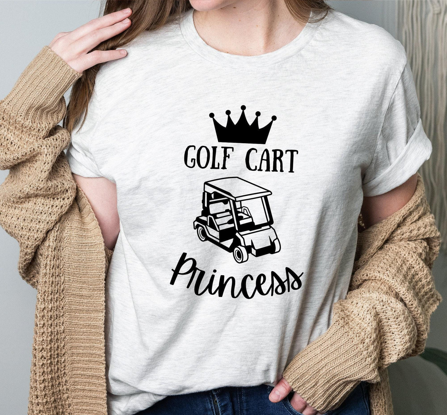 Golf Cart Princess Crown Golf Cart Graphic T-Shirt