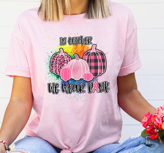 In October We Wear Pink Women's Graphic T-Shirt