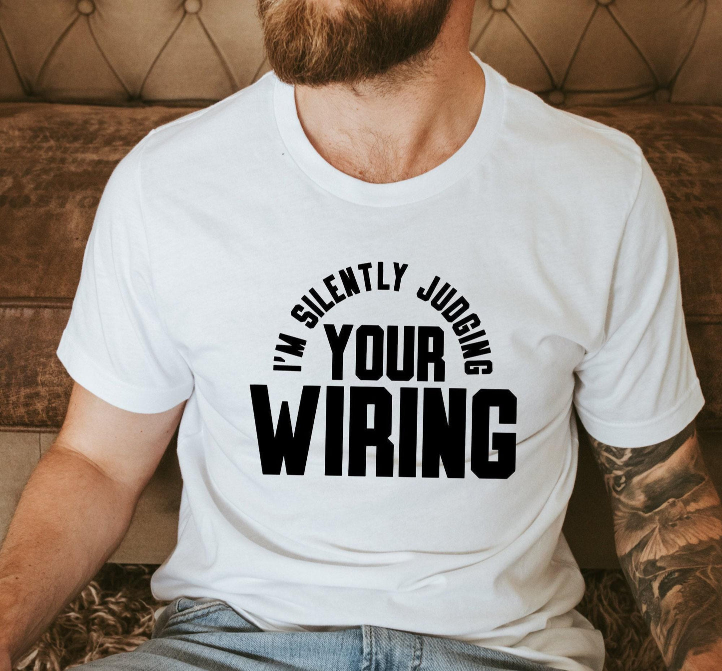 I'm Silently Judging Your Wiring Men's Graphic T-Shirt