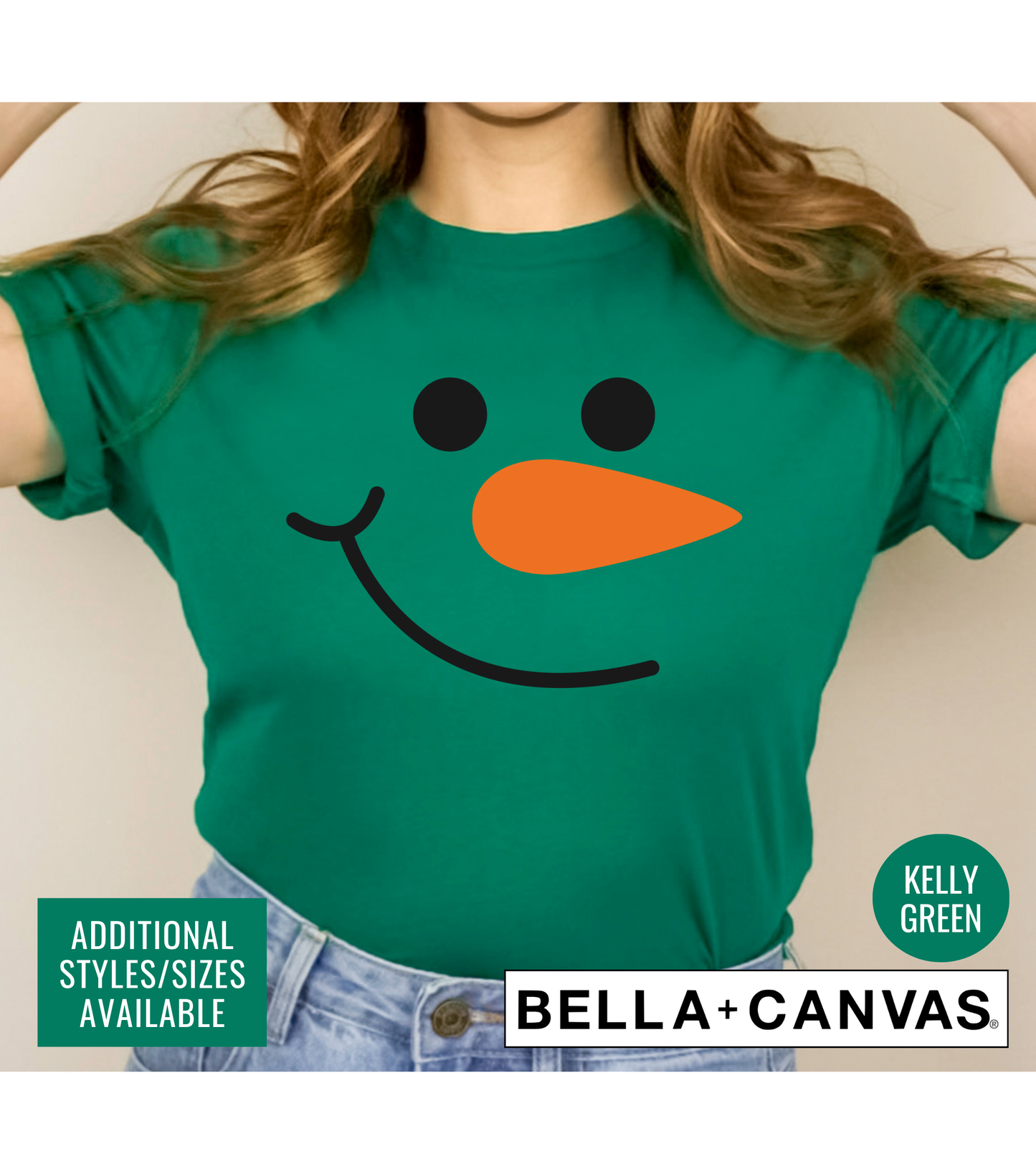 Snowman Face Graphic T-Shirt