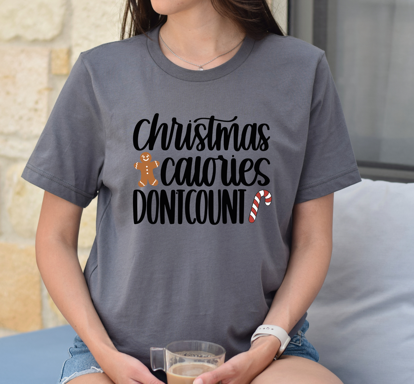 Christmas Calories Don't Count Graphic T-Shirt