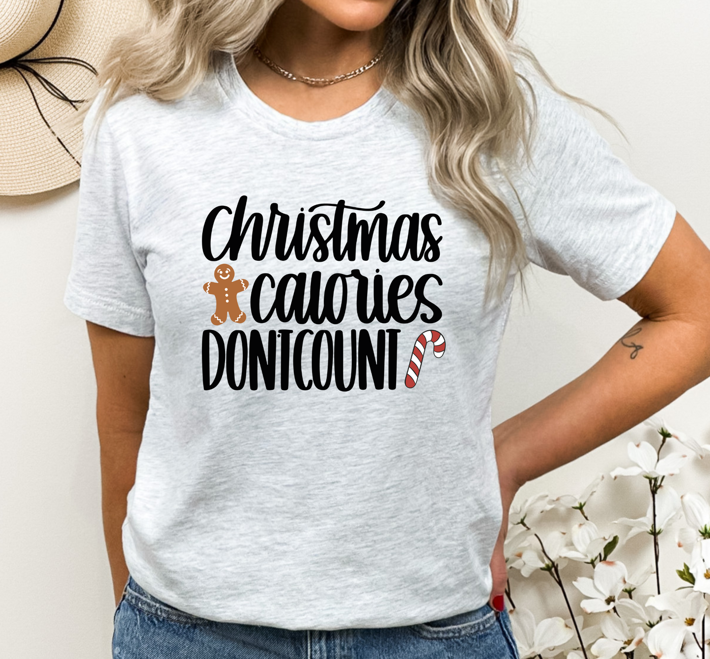 Christmas Calories Don't Count Graphic T-Shirt