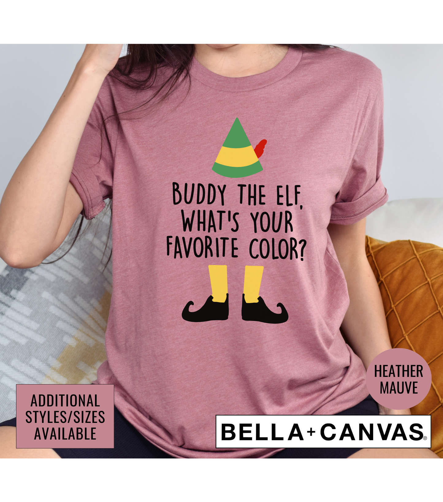 Buddy The Elf What's Your Favorite Color Graphic T-Shirt