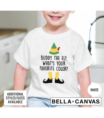 Buddy The Elf What's Your Favorite Color Graphic T-Shirt