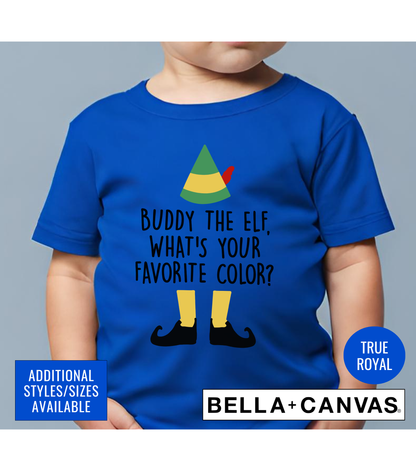 Buddy The Elf What's Your Favorite Color Graphic T-Shirt