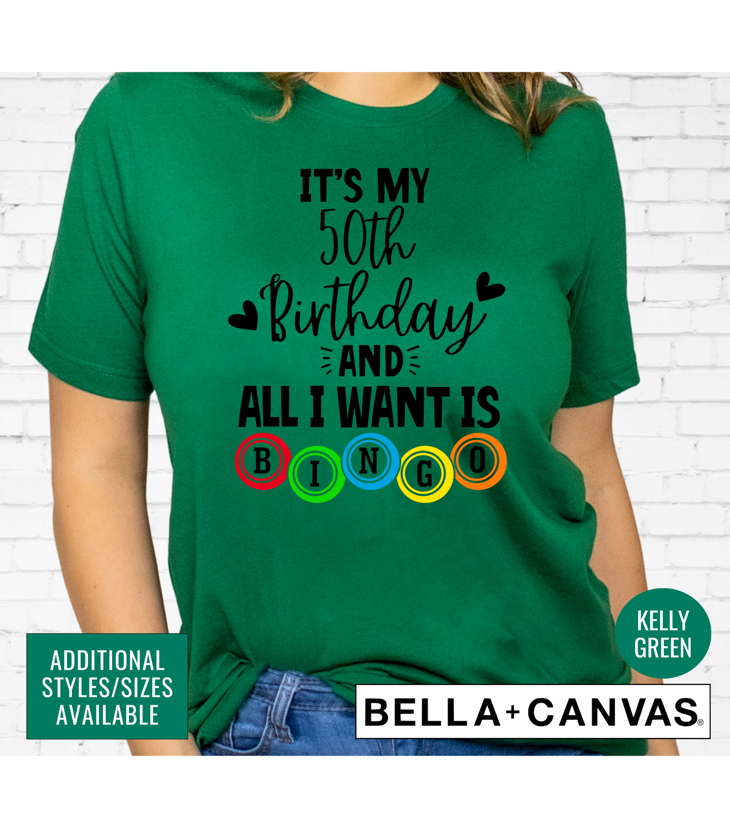 Bingo It's My 50th Birthday Women's Graphic T-Shirt