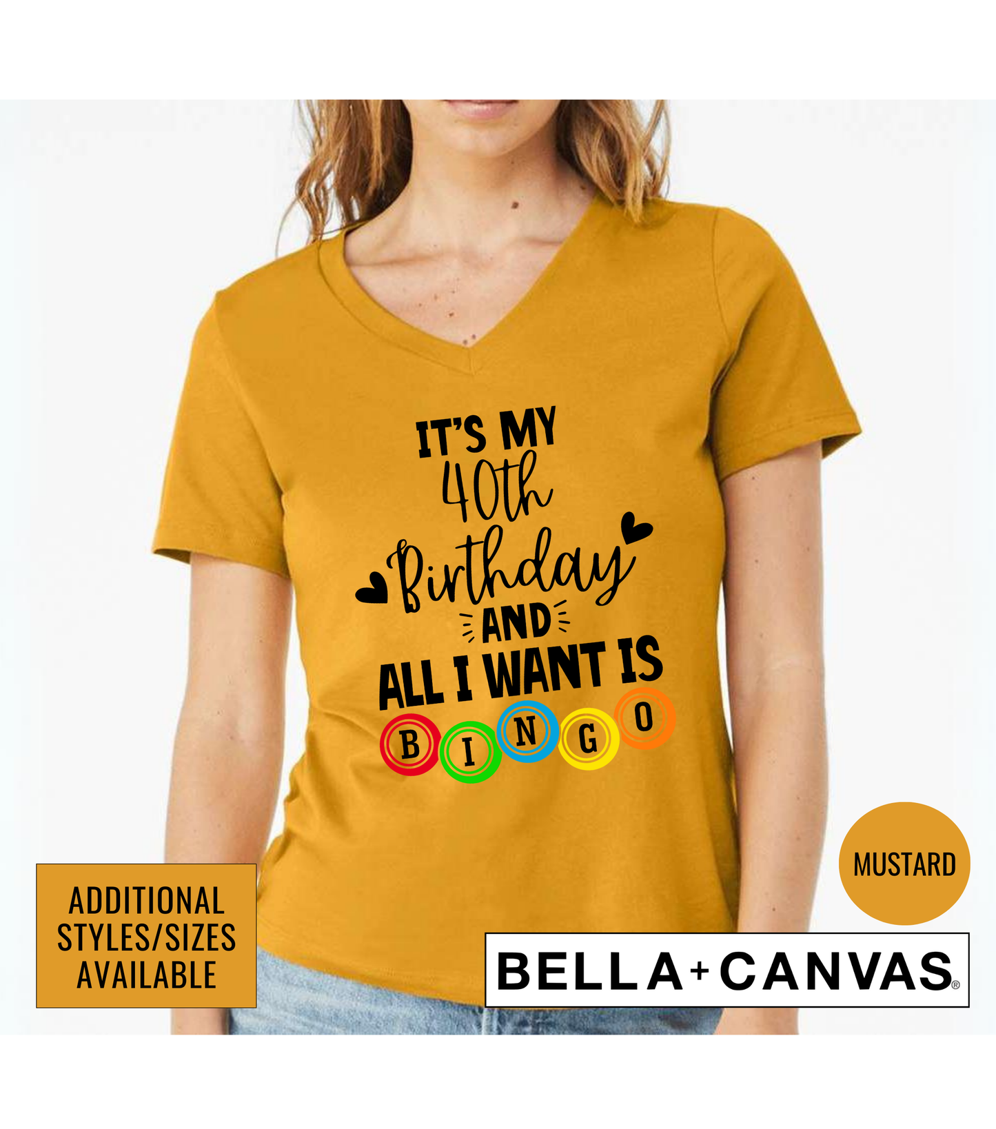 Bingo It's My 40th Birthday Women's Graphic T-Shirt