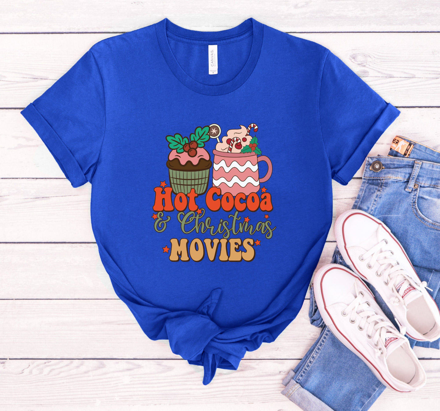 Hot Cocoa And Christmas Movies Graphic T-Shirt