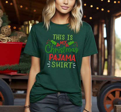 This Is My Christmas Pajama Shirt Mistletoe Graphic T-Shirt