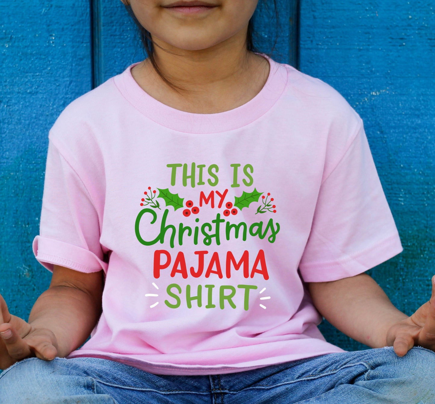 This Is My Christmas Pajama Shirt Mistletoe Graphic T-Shirt