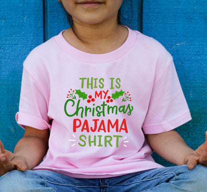 This Is My Christmas Pajama Shirt Mistletoe Graphic T-Shirt