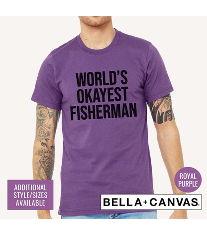 World's Okayest Fisherman Men's Graphic T-Shirt