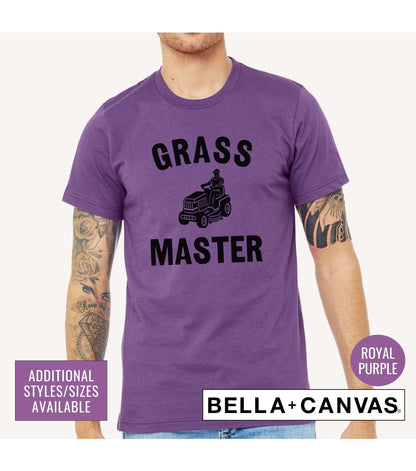Grass Master Riding Lawn Mower Men's Graphic T-Shirt