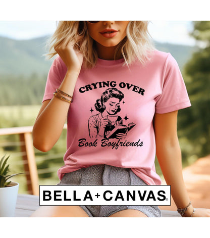 Crying Over Book Boyfriends Graphic T-Shirt