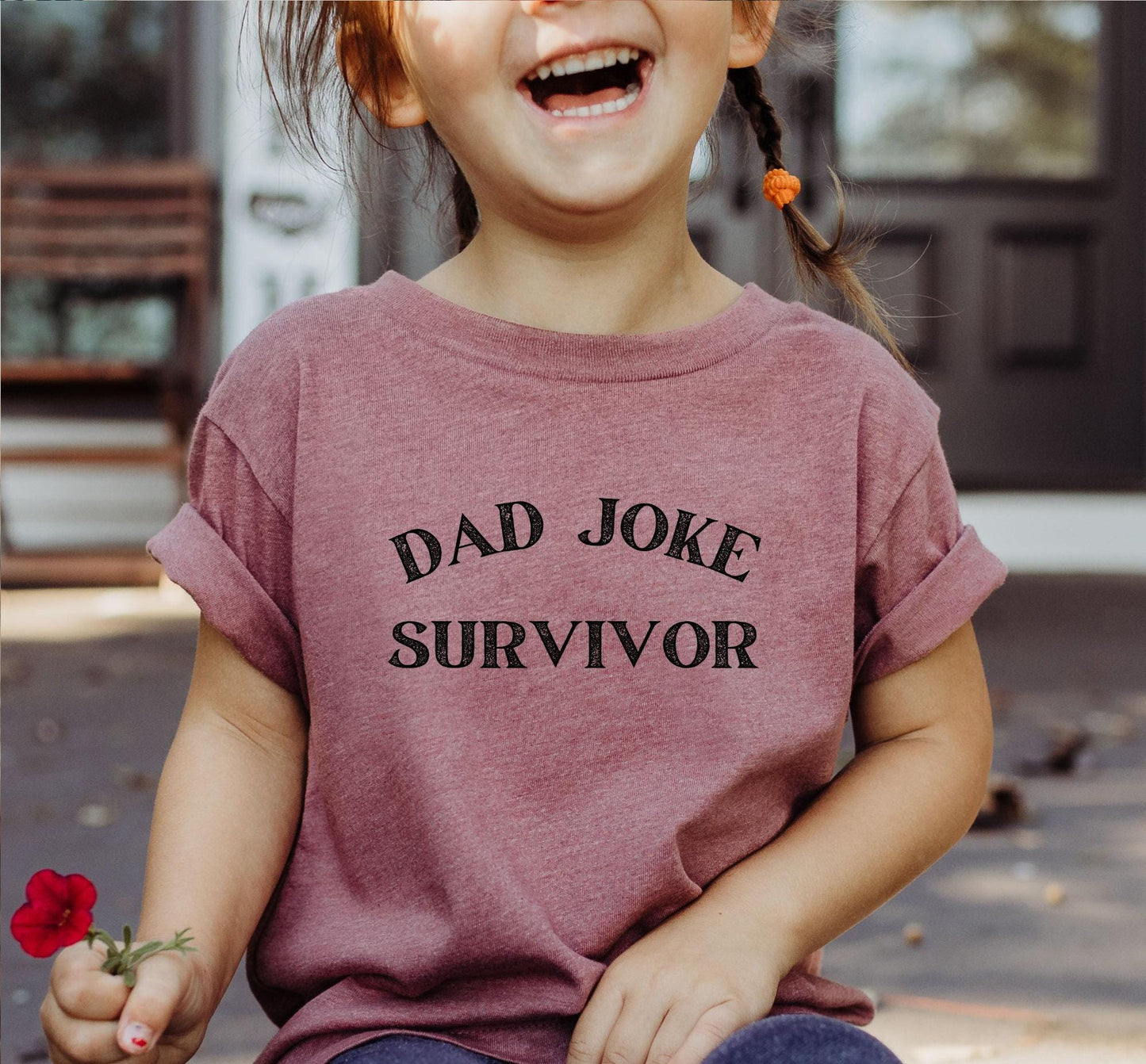 Dad Joke Survivor Funny Graphic T-Shirt