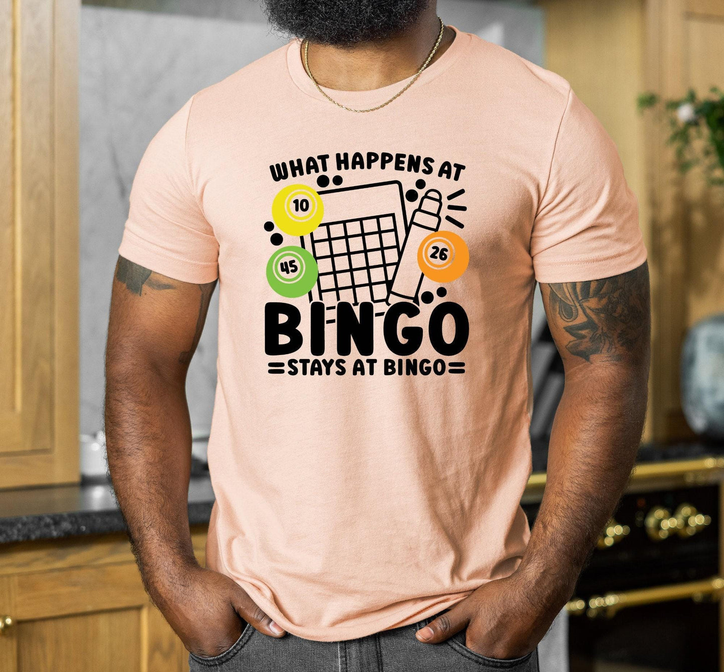 What Happens At Bingo Stays At Bingo Graphic T-Shirt