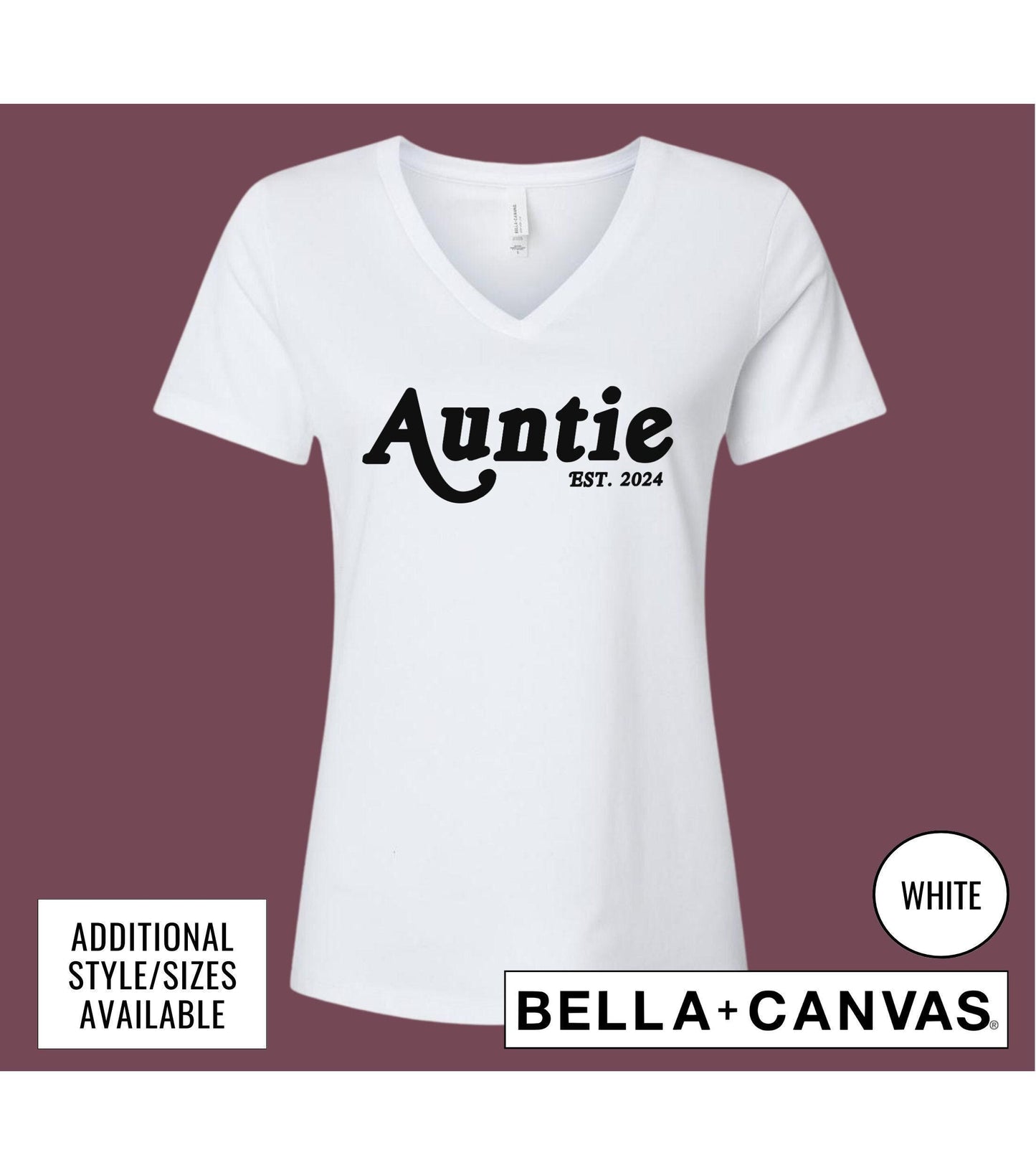 Auntie Established 2024 Graphic T-Shirt