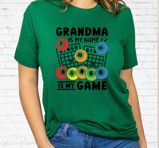 Grandma Is My Name Bingo Is My Game Women's Graphic T-Shirt