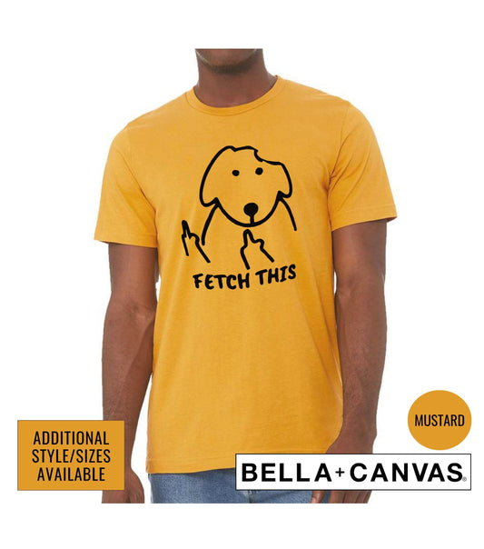 Fetch This Dog Flipping The Bird Graphic T-Shirt