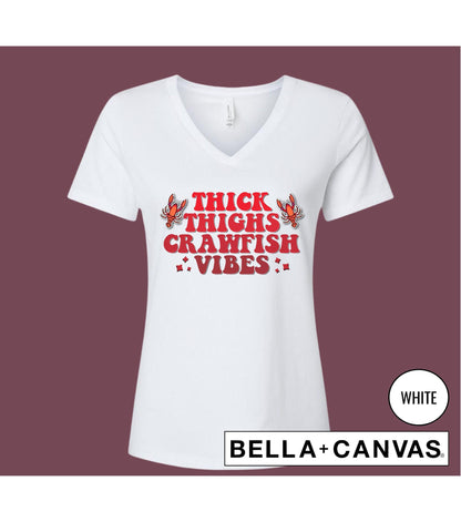 Thick Thighs Crawfish Vibes Graphic T-Shirt