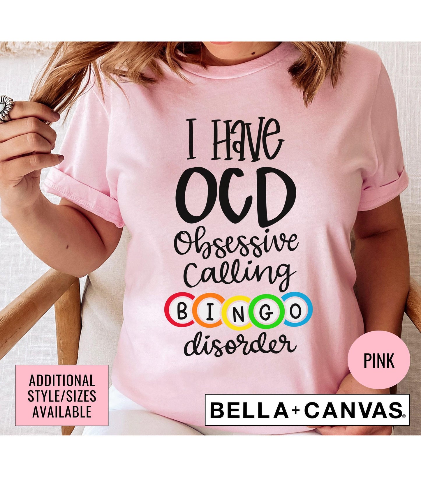 I Have OCD Obsessive Calling Bingo Disorder Graphic T-Shirt