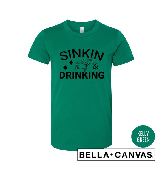 Sinkin And Drinkin Cornhole Graphic T-Shirt