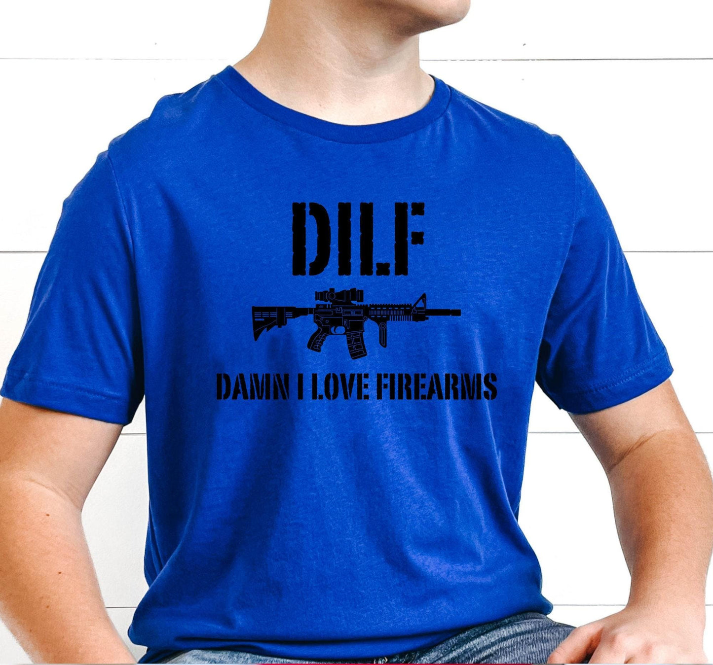 DILF Damn I Love Firearms Graphic T-Shirt